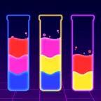 Water Sort Color Glow iOS Icon