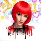 Drip Wing Neon Spiral Art iOS Icon