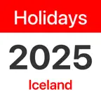 Iceland Public Holidays 2025 iOS Icon