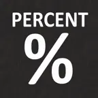 Simple percentage PERCENT iOS Icon
