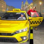 City Car Taxi Simulator Game iOS Icon