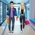 High School Couple Makeover iOS Icon