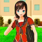 Anime High School YUMI Girl 3D iOS Icon