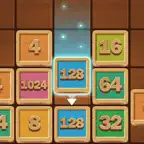 Merge Numbers : Wooden edition iOS Icon