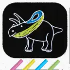 Draw Kids on Chalkboard iOS Icon