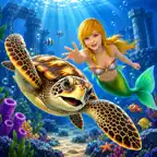 Sea Turtle & Princess Mermaid Icon