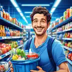 Supermarket Cashier Girl Games iOS Icon