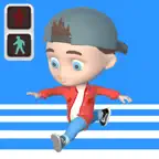 Pedestrian crossing runner iOS Icon