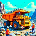 Heavy Excavator Dumper Truck iOS Icon