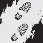 Tracks on the road icon