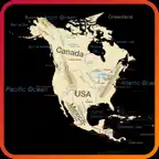 N. America Geography and Info iOS Icon