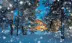 Snowy Window Winter Scene iOS Icon