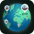 3D World Map : Famous Places iOS Icon
