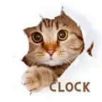 Cat Clock app.digital cute iOS Icon
