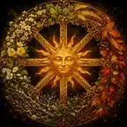 Wiccan Wheel of the Year icon