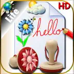 Sketchbook for color Drawing and Writing for iPad with stickers to create on various backgrounds -LITE iOS Icon