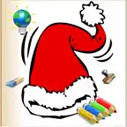 Christmas colorings for kids with colored pencils - 24 drawings to color with Santa Claus, christmas trees, elves, and more iOS Icon