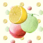Lemon Melon Macaron Icon