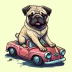 Funny Cartoon Pug iOS Icon