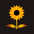 Sunflower Illustrated AI Diary iOS Icon