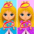 Spot 5 Differences Girls Games iOS Icon