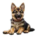 Cute German Shepherd Stickers iOS Icon