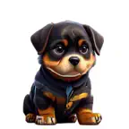 Rottweiler Cute Stickers iOS Icon