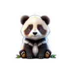 Cute Panda Puppy Stickers iOS Icon