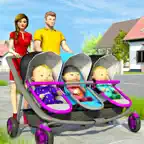 Triplet Baby Mother Simulator iOS Icon