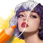 Pop Color Art-AI Coloring Book Icon