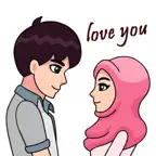 Cinta Pasangan Muslim iOS Icon