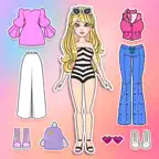 DIY Paper Doll Dress Fashion iOS Icon