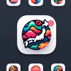 Silhouette Quiz: Japan's Map iOS Icon