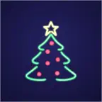 Neon Christmas Lights iOS Icon