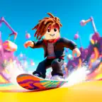 Obby Snowboard: Parkour Racing iOS Icon