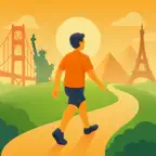 Walk the World: Virtual Trails iOS Icon