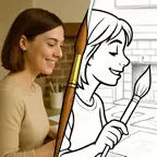Photos to Coloring Pages iOS Icon