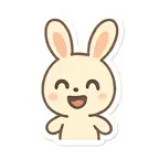 Hoppy Easter Bunny Sticker iOS Icon