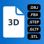 3D File Viewer: OBJ STP & more iOS Icon