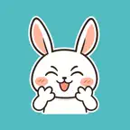 Bunny Vibes. Sticker Pack iOS Icon