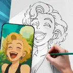 Cartoon Style: Sketch AI Art iOS Icon