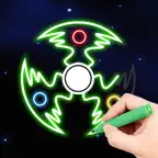 Fidget Finger Spinner Glow Art icon