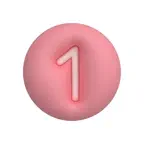 Pastel 3D Number Sticker iOS Icon