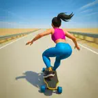 Downhill Skate Race Game iOS Icon