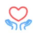 Neon Heart Sticker iOS Icon