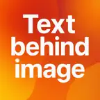 Text Behind Images iOS Icon