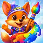 Kids Coloring & Puzzle Games iOS Icon