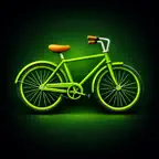 Bike Ride Green Icon