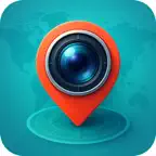 GPS Map Photo Location Camera iOS Icon