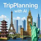 AI Trip Plan: smart map travel iOS Icon